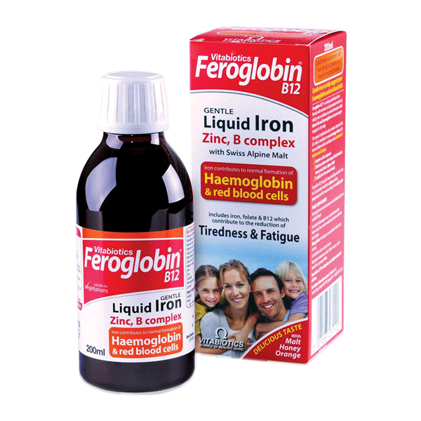 Thực Phẩm Chức Năng Bảo Vệ Sức Khỏe Vitabiotics Feroglobin B12 Chai 200ml