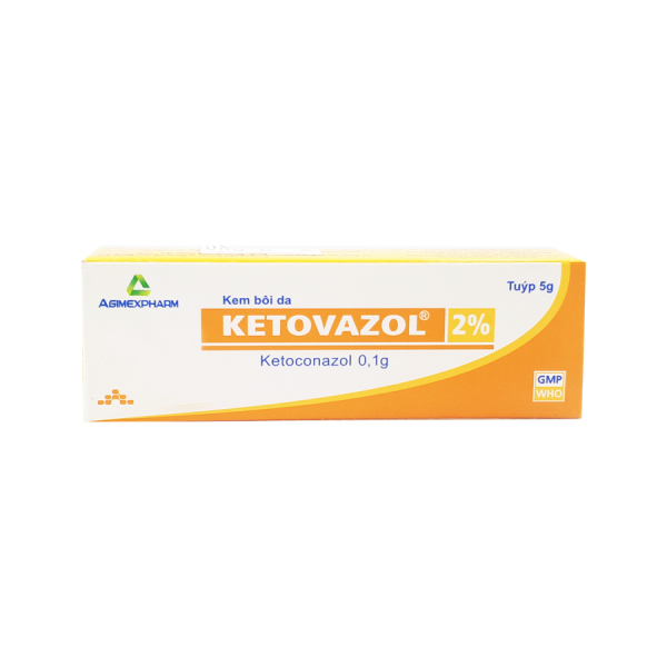 Ketovazol 2% Kem Trị Nấm Ngoài Da (Tube 5g)